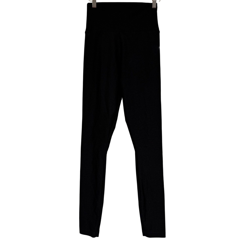 American Apparel Black High Waisted Leggings Nylon Spandex Made in USA Large